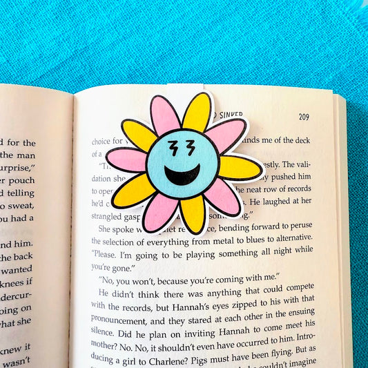 Groovy Flower Magnetic Bookmark