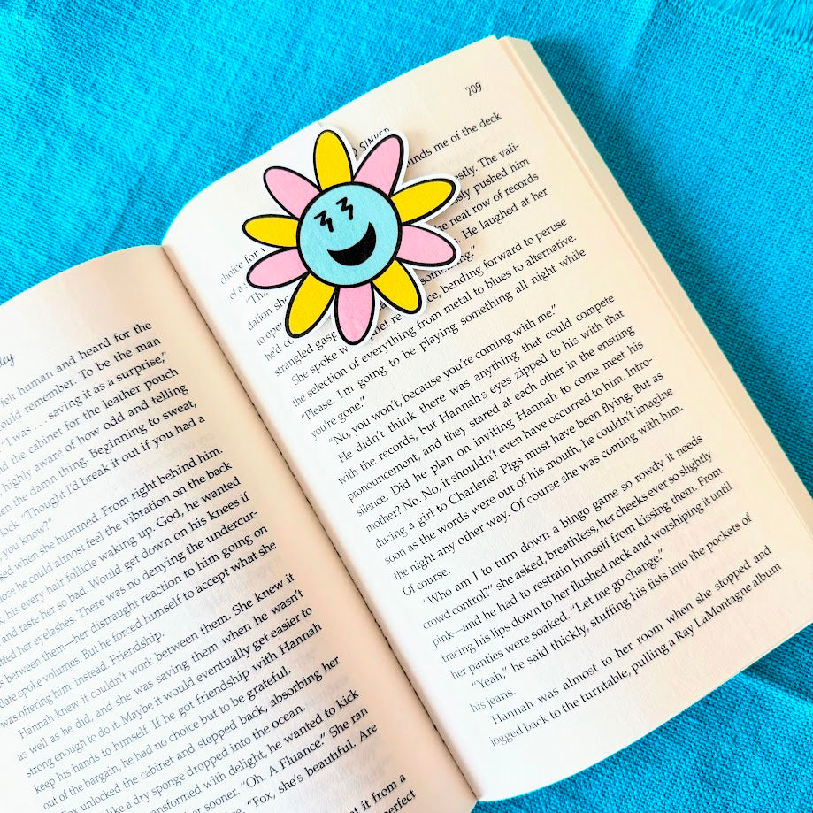 Groovy Flower Magnetic Bookmark